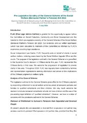 Opening Statement of Sinéad Lucey (FLAC Managing Solicitor) to the Oireachtas Social Protection Committee re the General Scheme of the Social Welfare (Bereaved Partner’s Pension) Bill 2024