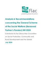 Analysis & Recommendations concerning the General Scheme of the Social Welfare (Bereaved Partner’s Pension) Bill 2024