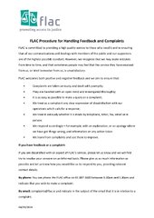 FLAC Procedure for Handling Feedback and Complaints