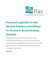 Submission to inform the Oireachtas Joint Committee on Housing, Local Government and Heritage’s Pre-Legislative Scrutiny of Part 2 of the General Scheme of the Housing (Miscellaneous Provisions) Bill 2024 